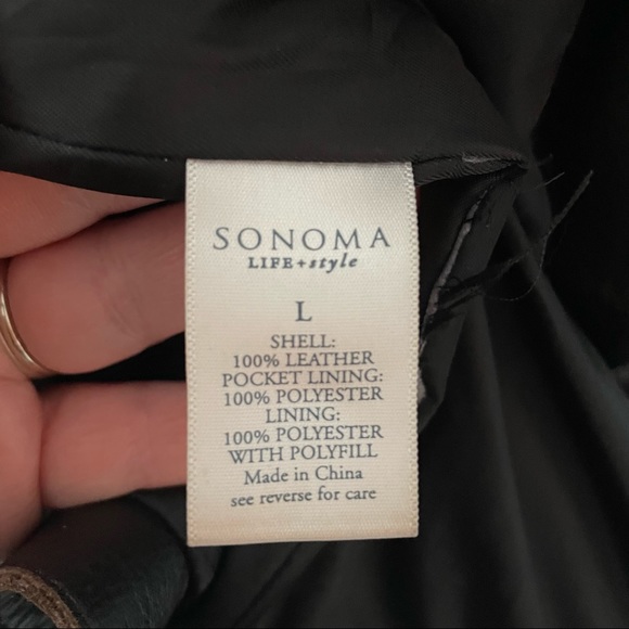 Sonoma Mens 100% leather Jacket size L - Picture 5 of 7